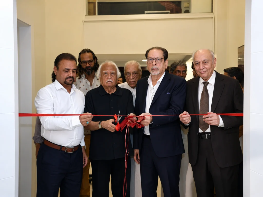 Anwar Maqsood and Ahmed Shah inaugurating Arts Alumni Festival 2026 at Arts Council of Pakistan Karachi
