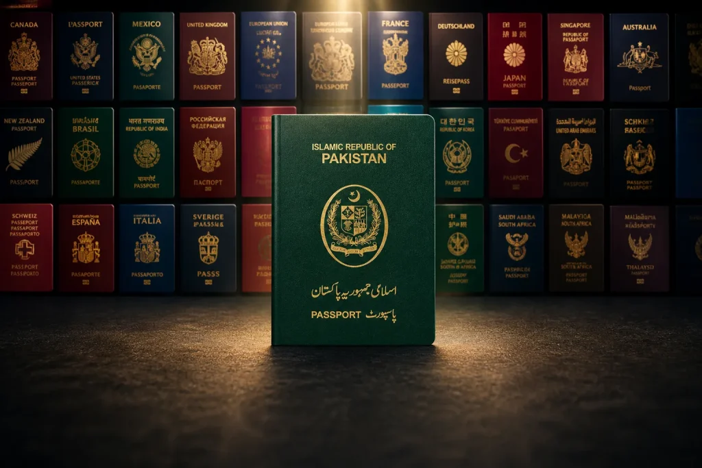 Pakistan Passport Among World’s Weakest in 2026 — Here’s What It Means for You Pakistan passport ranking 2026 shows limited visa-free travel access for citizens