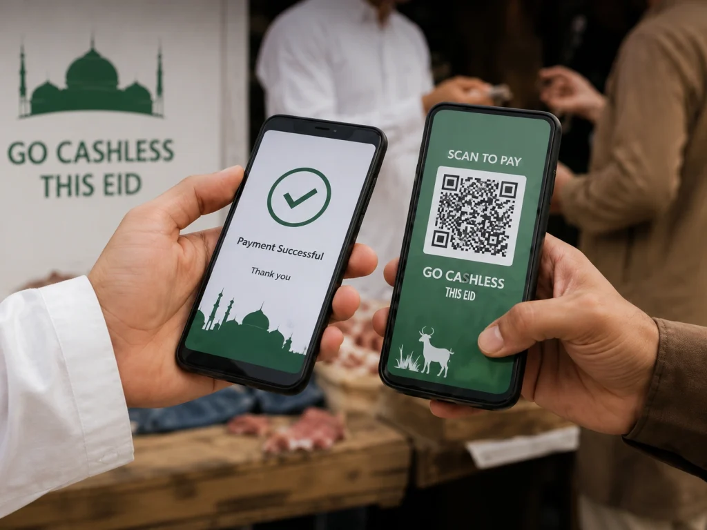 SBP’s Go Cashless Campaign Delivers 7x Growth, Rs34 Billion in Digital Transactions Across 123 Cattle Markets SBP Go Cashless campaign 2026 Eid-ul-Azha results showing over 481,000 digital transactions worth Rs34 billion across 123 cattle markets nationwide with 12,500 new bank accounts opened for farmers and traders.