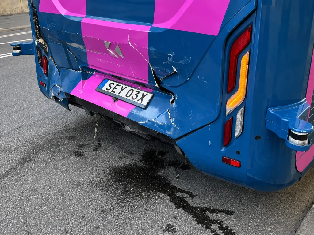 Self-Driving Bus In Sweden Crashes Into Tram Just 1 Hour After Starting Its First Day Of Service A self-driving bus crash in Gothenburg, Sweden, marks a rough start for the new transit trial