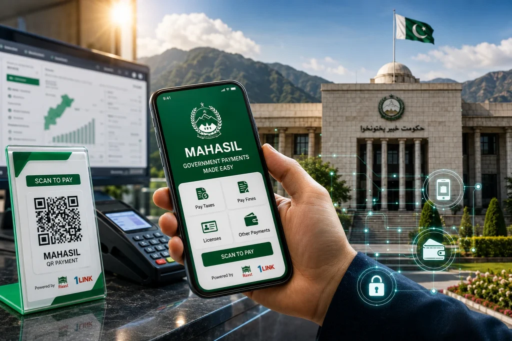 KP Goes Fully Digital, Targets Record Rs29 Billion Revenue KP digital payments system will replace cash counters across government departments and help generate an additional Rs29.4 billion in annual revenue.